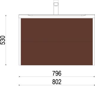 Тумба под раковину Акватон Брук 80см дуб Феррара 1A202001BCDF0